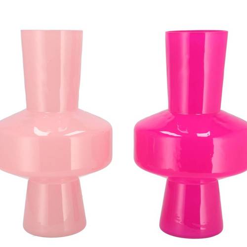 Glas Vase Beau mix rosa 18x18x31cm