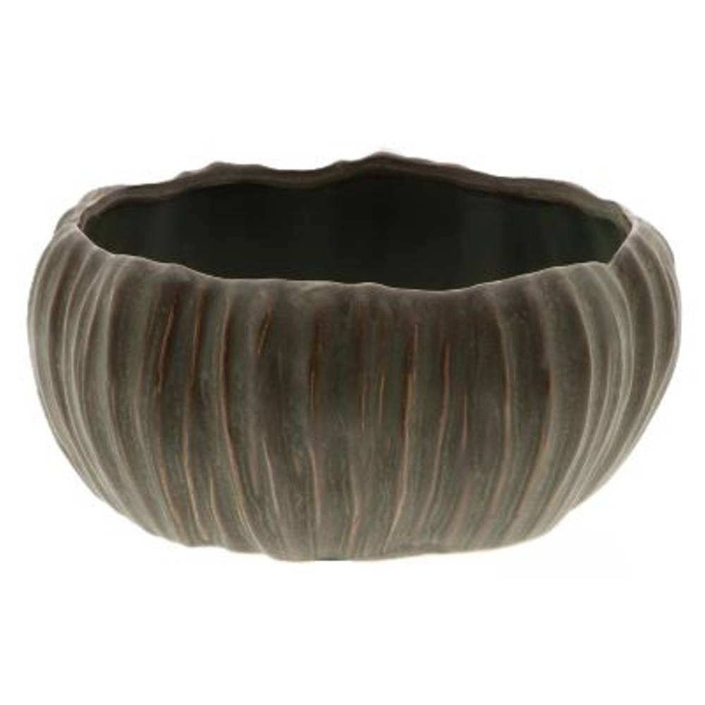 Keramik Schale Chalise dunkel grün D19.5cm H09cm