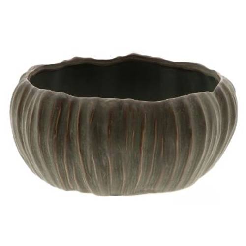 Keramik Schale Chalise dunkel grün D19.5cm H09cm