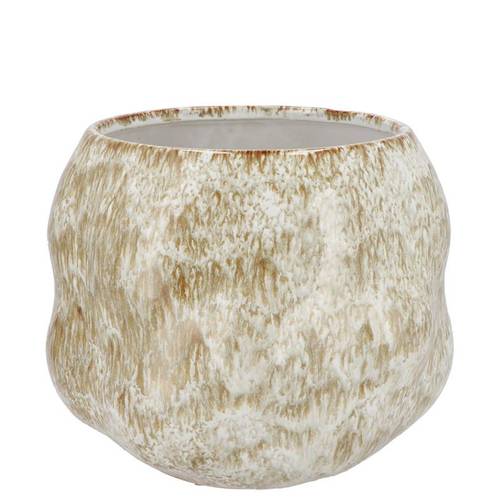 Keramik Übertopf Monte creme 16x16x14cm