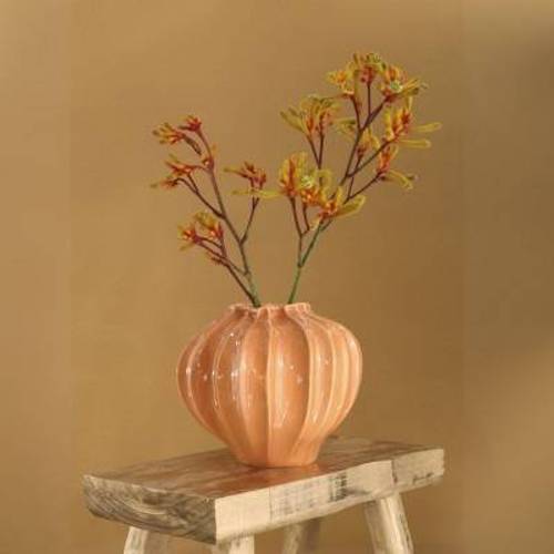 Keramik Vase Liva lachs D20cm H20cm
