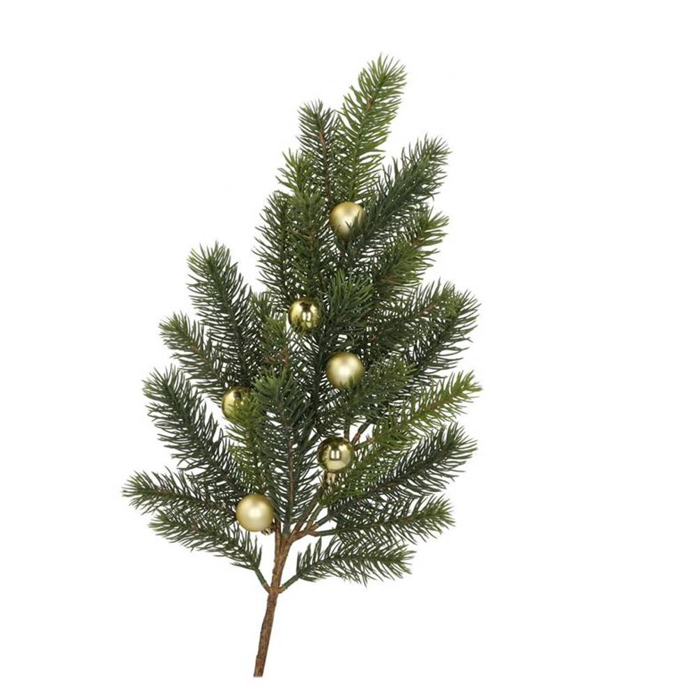 Seidenkiefer mit Weihnachtskugel gold 64x23x06cm