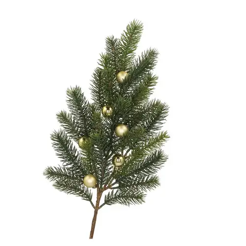 Seidenkiefer mit Weihnachtskugel gold 64x23x06cm