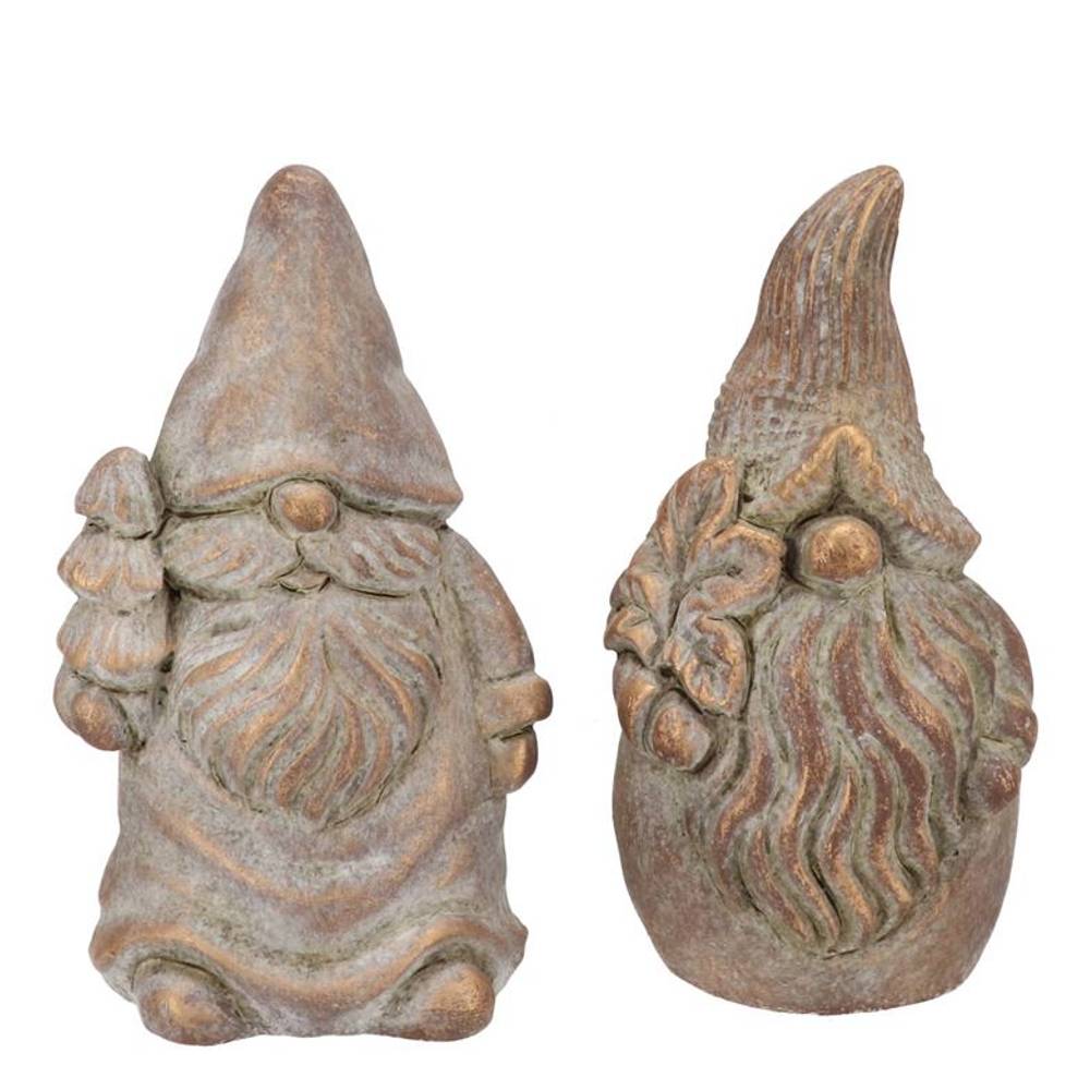 Beton Deko Gnom mix gold 10x09x16cm