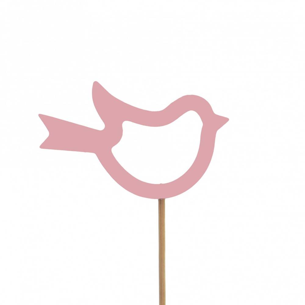 Vogel Nayeli auf Stab hell rosa L50cm D08cm