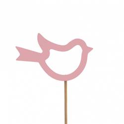 Vogel Nayeli auf Stab hell rosa L50cm D08cm
