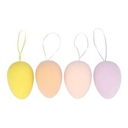 Hänger Ei Flock Dreamy pastel mix 07x07x10cm