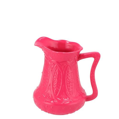 Keramik Kanne fuchsia 14x11x15cm