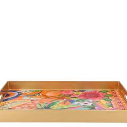 Melamine Tablett Rechteck gold 46x31x4cm