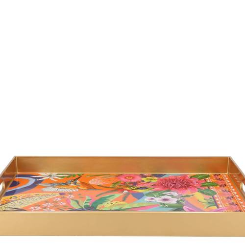 Melamine Tablett Rechteck gold 46x31x4cm