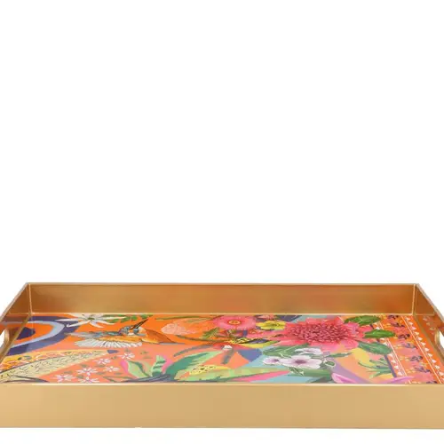 Melamine Tablett Rechteck gold 46x31x4cm