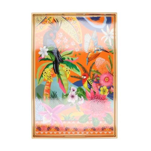 Melamine Tablett Rechteck gold 46x31x4cm