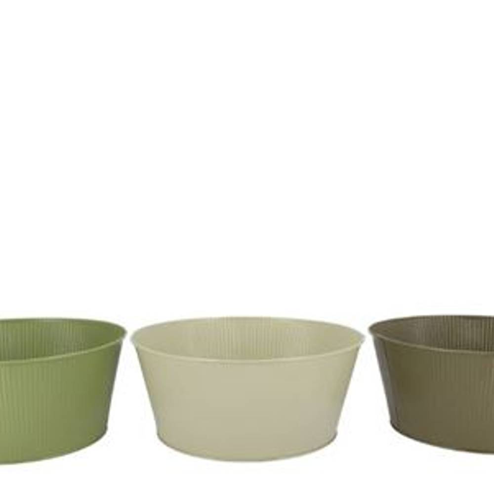 Zink Schale Basic Sommer mix grün 34x14x30cm
