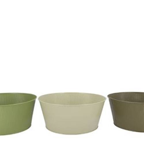 Zink Schale Basic Sommer mix grün 34x14x30cm