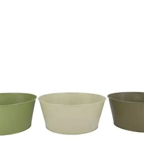 Zink Schale Basic Sommer mix grün 34x14x30cm