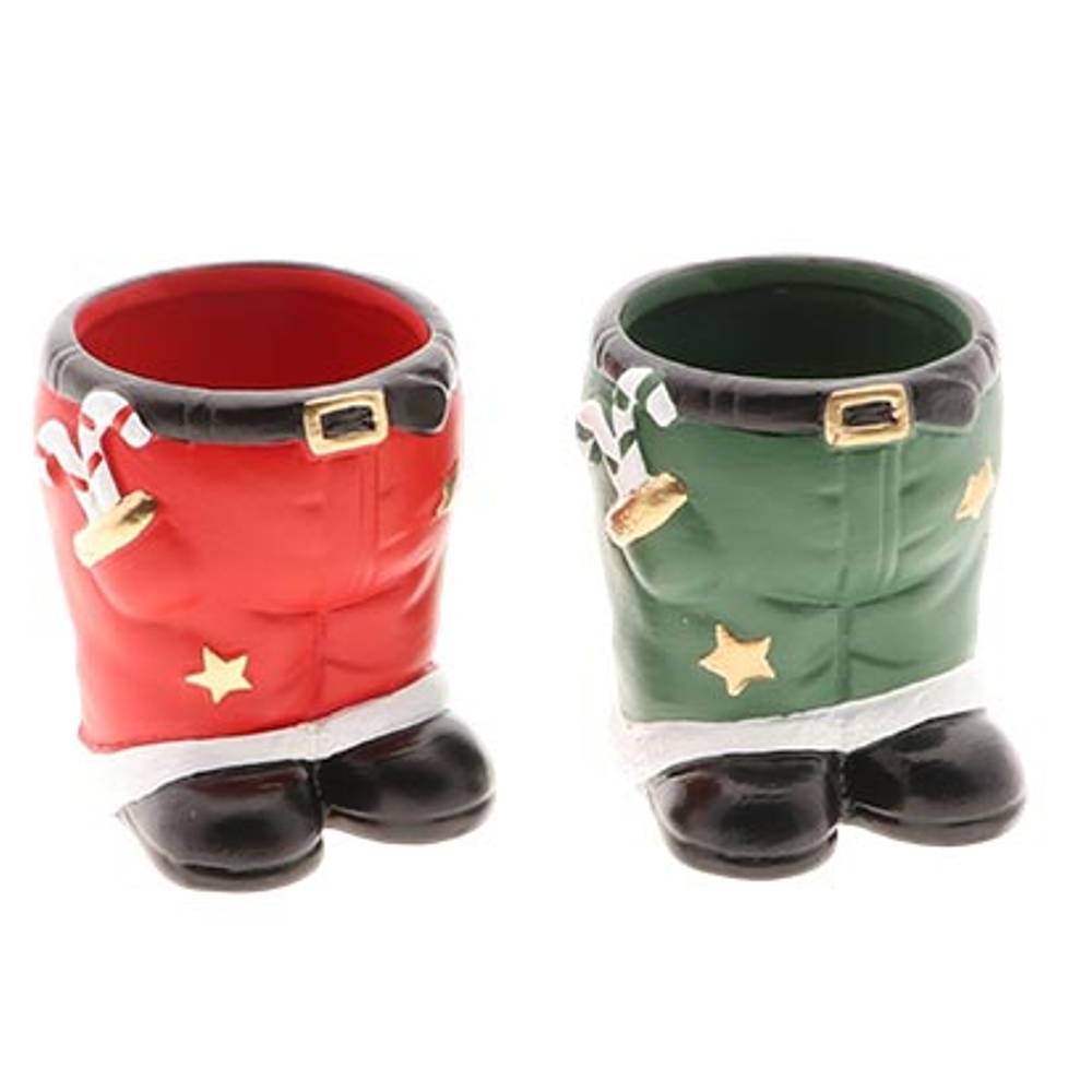 Keramik Übertopf Santa Hose mix D12CM H14cm