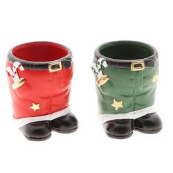 Keramik Übertopf Santa Hose mix D12CM H14cm