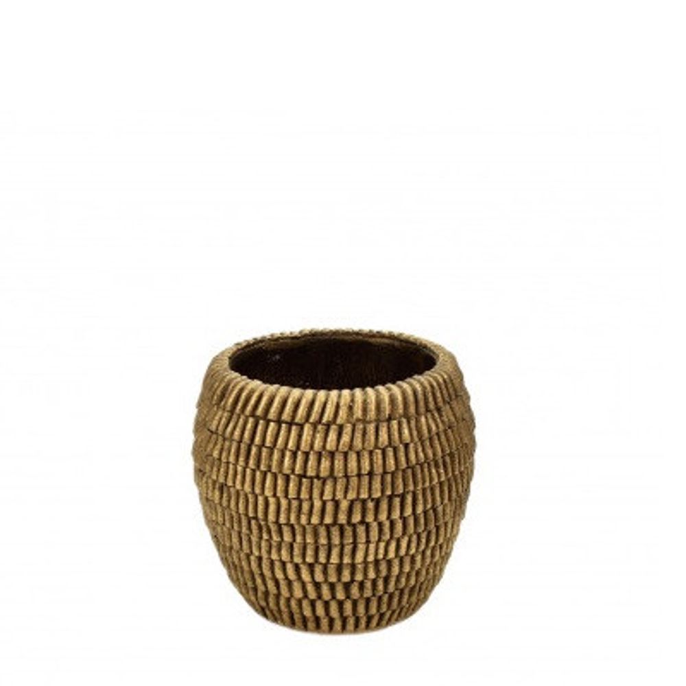 Keramik Roof gold D12cm H11.5cm