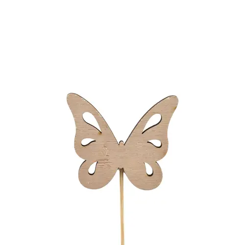 Schmetterling Holz auf Stab D06.5cm L50cm