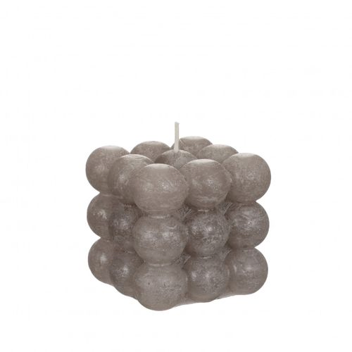 Kerze Bubble grau 8X8cm
