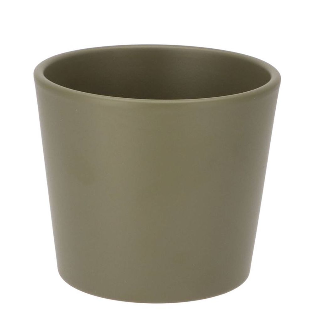 Keramik Orchidee Übertopf Kapern grün D13cm