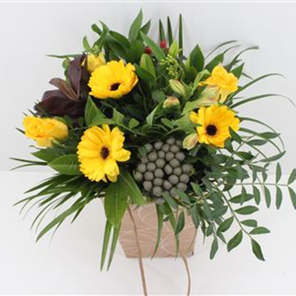 Strauß gelb Nora 30cm 20 Stiele