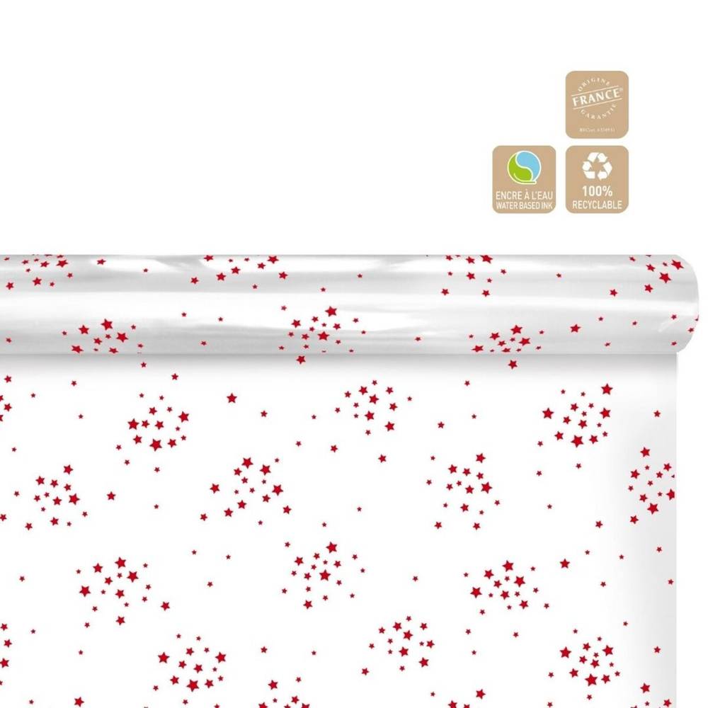 Folie Rolle 70cm 50m Starry rot 