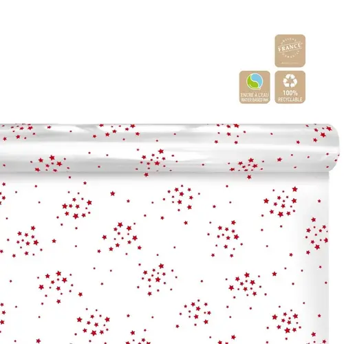 Folie Rolle 70cm 50m Starry rot 