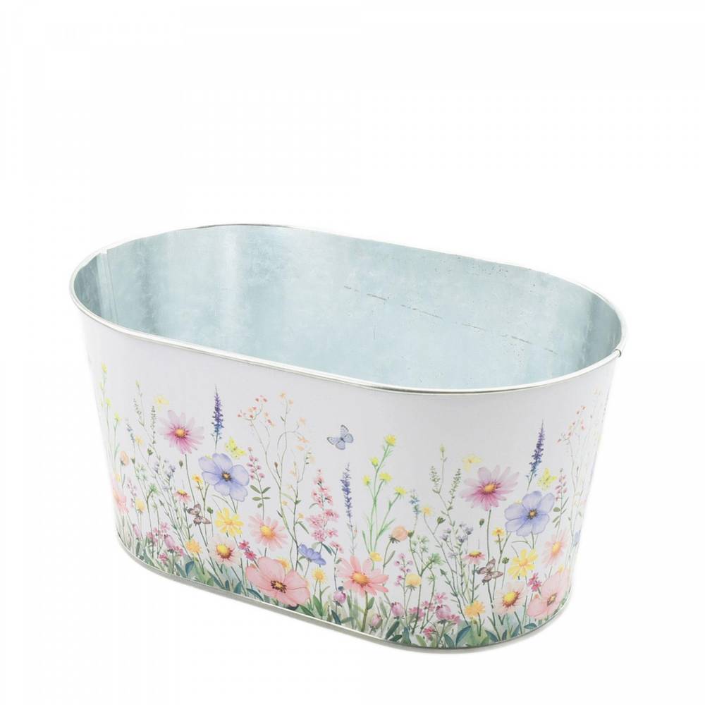 Zink Übertopf Alona 22x14x11cm