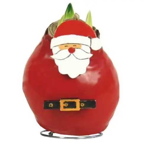 Amar.Bol Wachs Weihnachtsmann rote Bl. 32cm T28 H001