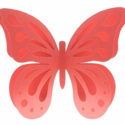 Wandaufhänger Schmetterling rosa D40cm