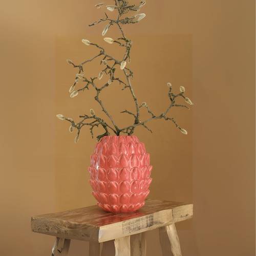 Keramik Vase Maya rosa D18cm H20cm