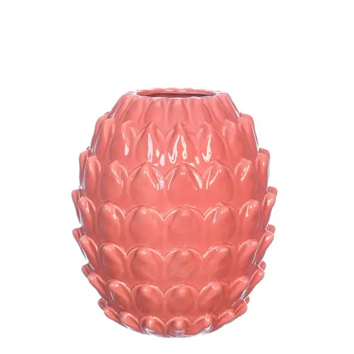 Keramik Vase Maya rosa D18cm H20cm