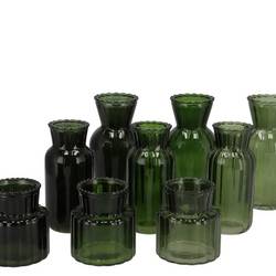 Glas Vase Jazz Majestic mix grün D07cm H14cm