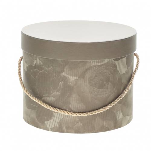 Hatbox Blume Taupe D19cm H15cm