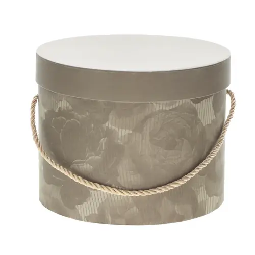 Hatbox Blume Taupe D19cm H15cm