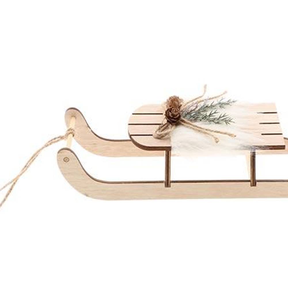 Hänger Sledge weiss 09x06x24cm
