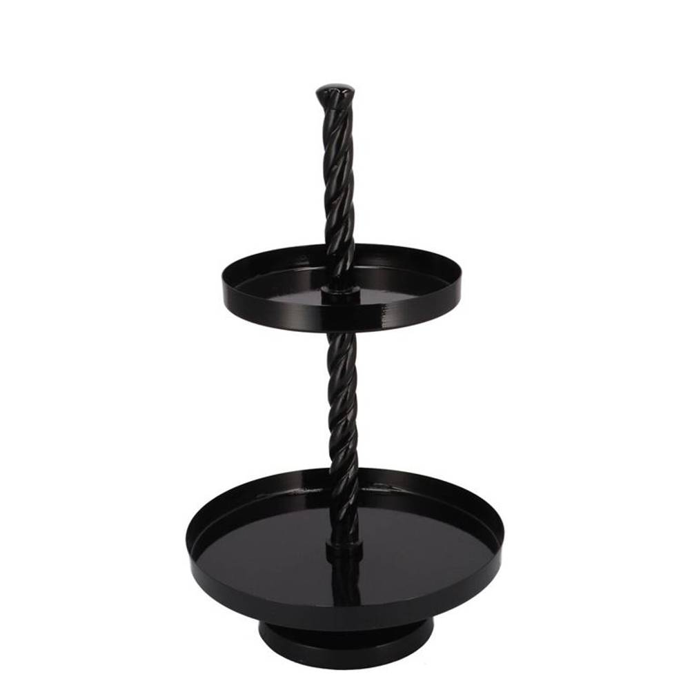 Etagere Swirl schwarz 35x35x62cm