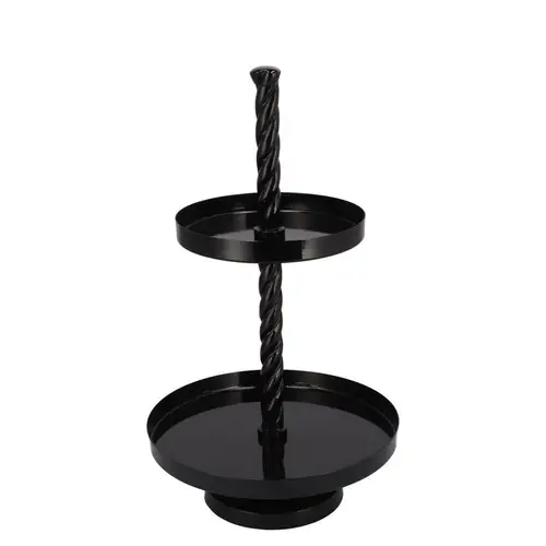 Etagere Swirl schwarz 35x35x62cm