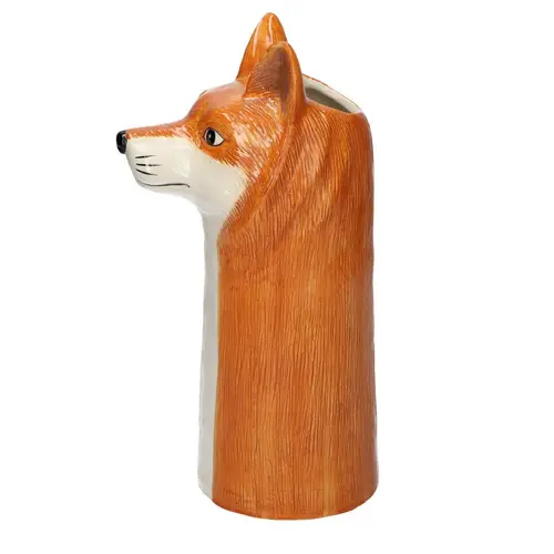Keramik Vase Fuchs braun D12/14cm H30cm 
