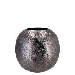 Zink Vase Noah schwarz 08x08x08cm