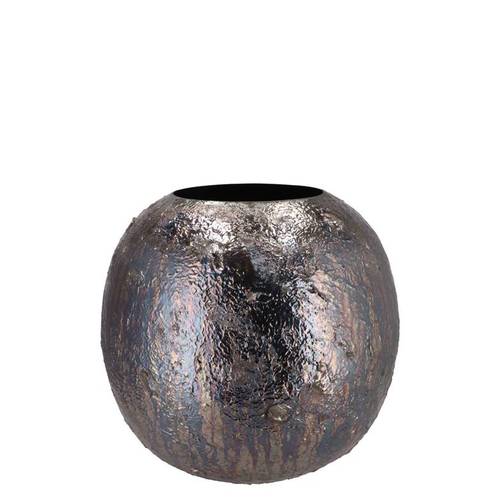 Zink Vase Noah schwarz 08x08x08cm