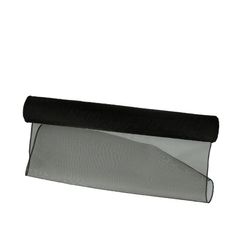 Dekostoff Rolle 40cm Organza schwarz 9m