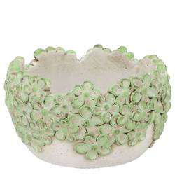 Beton Übertopf Oval Dante Bloom grün 18x18x10cm