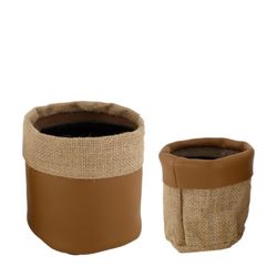 Übertopfdeckel Jute braun S2 D14.5 H14.5cm