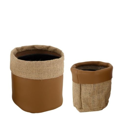 Übertopfdeckel Jute braun S2 D14.5 H14.5cm