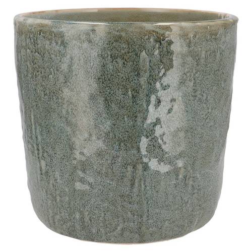 Keramik Übertopf Iron Stone blau D30cm H28cm