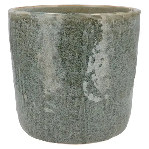 Keramik Übertopf Iron Stone blau D30cm H28cm