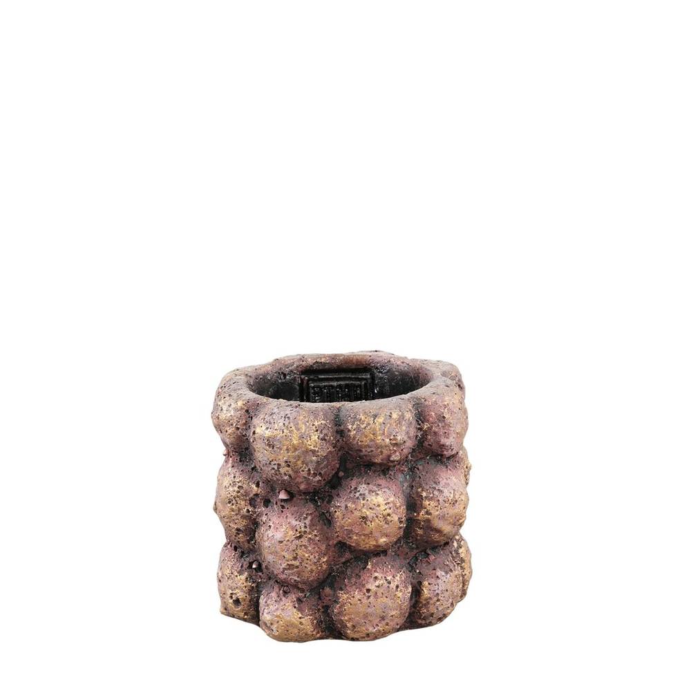 Keramik Übertopf Gen braun D09cm H08cm
