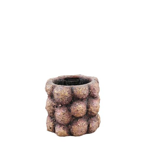 Keramik Übertopf Gen braun D09cm H08cm